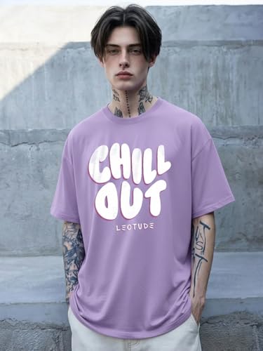 Image of LEOTUDE Men's Full Sleeve Regular Fit Tshirt, Round Neck Cottonblend T-Shirt (Color Multicolor)