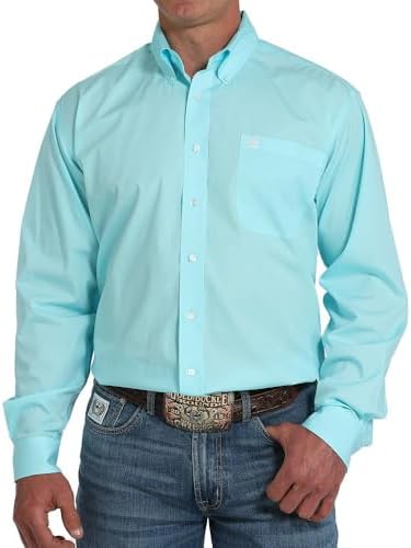 Cinch Men's Turquoise Long Sleeve Button Shirt image 5