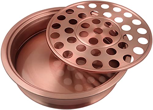 Communion Ware 2 Holy Wine Serving Trays With A Lid & 2 Stacking Bread Plates With A Lid + 80 Cups - Stainless Steel (Copper) #TOP1