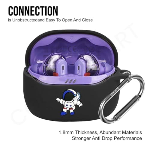 Image of Soft Silicone Case Cover Compatible with JBL Tune Beam 2 (Blue Astronaut)