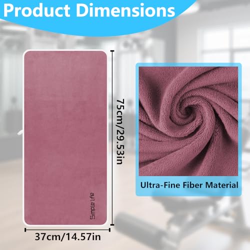 Guirnd Microfiber Gym Towels, Women & Men Quick Dry Workout Towels, Super Soft Sports Towel for Fitness, Yoga, Swimming, Running, Outdoor Sports (Blue + Pink) - Image 3