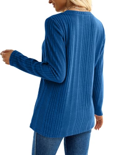 Image of XIEERDUO Long Sleeve Tops for Women Tunics Buttons Front Slit