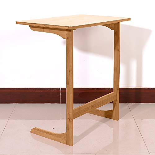 60X40X65Cm L-Shaped Bamboo Smart Foldable Desk For Home Use Tv Tray, Portable Folding Snack Table, Adjustable Sofa Side Table For Breakfast, Bed Table, Foldable Desk For Home Use(Tv Tray) #TOP5