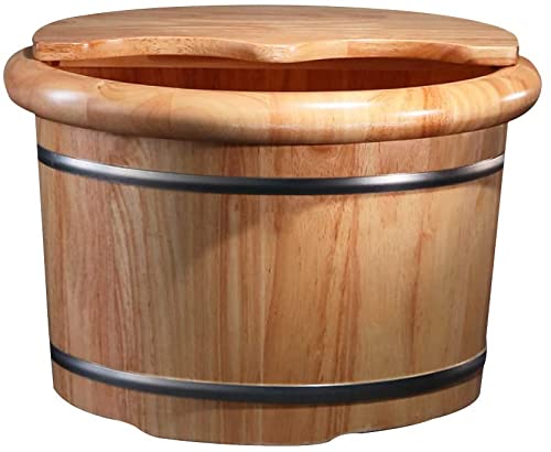 Spa de pies natural de madera con tapa 25 cm