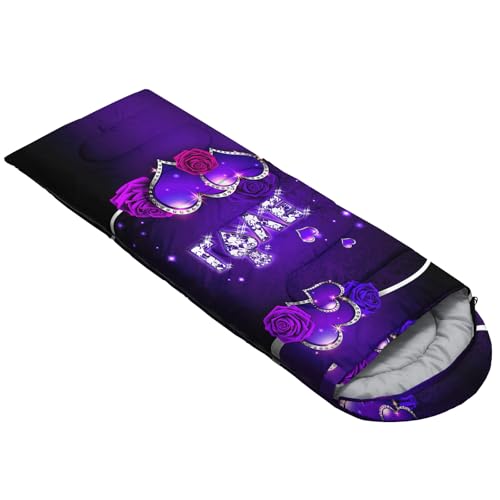 Image of QOOMO Ball Flower Camping Sleeping Bags,3 Season Warm & Cool Weather,Lightweight,Waterproof Sleeping Bags for Adults & Kids,Traveling,and Outdoors,Camping Gear Equipment