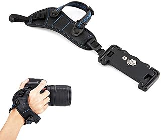 JJC Hand Strap Wrist Strap Grip with U Type Plate for DSLR Camera Canon Nikon Olympus Sony Panasonic Pentax