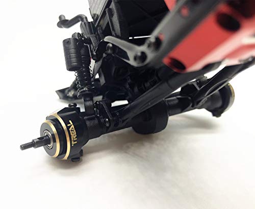 Treal Axial SCX24 Brass Front Steering Knuckles Black - Thumbnail 4