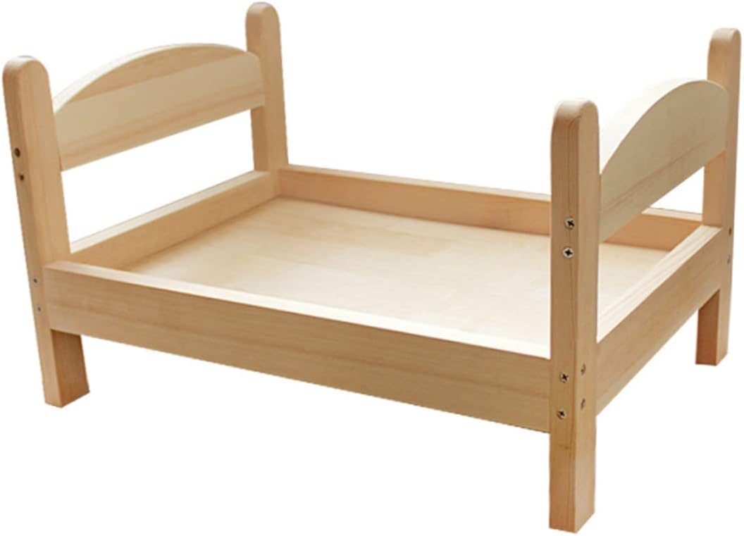 DOITOOL Small Wooden Dog Bed Decorative Cat Nest Household Pet Accessory Cozy for Small Pets Easy to Clean and Maintain