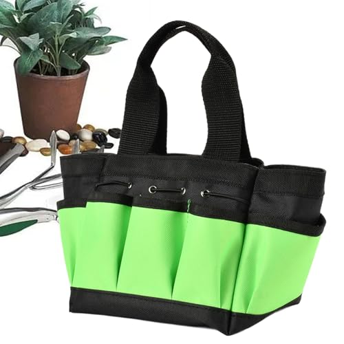 Bolsa para Herramientas de jardín, Resistente, Oxford 600D, Multiusos, Reutilizable, con Asas y Correas elásticas, Regalo de jardinería para Patio, Camping, Parque, Playa
