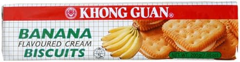 Khong Guan Banana Flavor Cream Biscuits, 7.05-Ounce Packages (Pack of 24)
