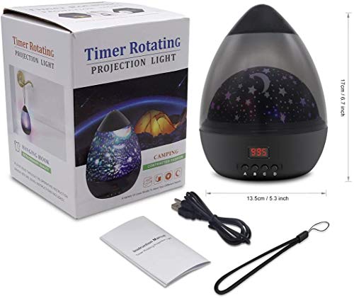 Kids Night Light, 360° Rotating Starry Night Light Projector for Baby, Star Projector Night Lamp for Kids Bedroom Christmas Lights Decoration- White
