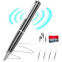 64GB Digital Voice Recorder - ZIPCIDE Digital Voice Activated Recorder with AI-Intelligent Noise Reduction, Voice Activated Sound Audio Tap Recorder Device for Lectures Meetings, Work, Interviews