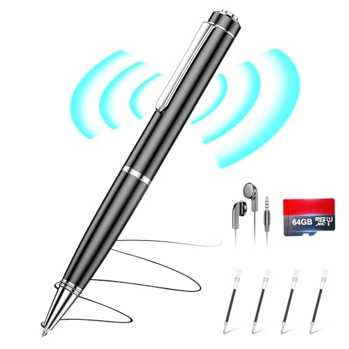 64GB Digital Voice Recorder - ZIPCIDE Digital Voice Activated Recorder with AI-Intelligent Noise Reduction, Voice Activated Sound Audio Tap Recorder Device for Lectures Meetings, Work, Interviews by ZIPCIDE - Used condition - US$29.43