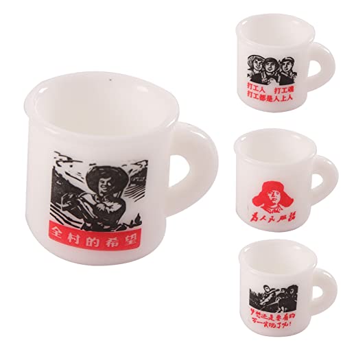 Hislaves 5 unids/set casa de muñecas tazas de café resistente al desgaste exquisito encantador 1:12 miniatura mini taza modelo decoración Cover