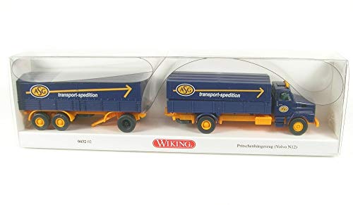 Preisvergleich Produktbild Wiking 043202 Pritschenhängerzug (Volvo N12) ASG - Kein Spielzeug!! Miniaturmodell / Sammlerartikel !!