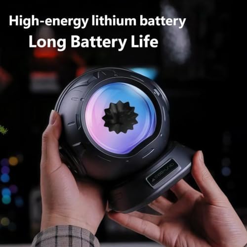 LRPMGZYoe Bluetooth Speaker with Ferrofluid Visualizer Sound-Sensitive Decorative Black - 2