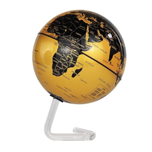 Globo luminoso de rotación automática con base transparente, educativo de 5.9 pulgadas de diámetro para decoración del hogar y aprendizaje
