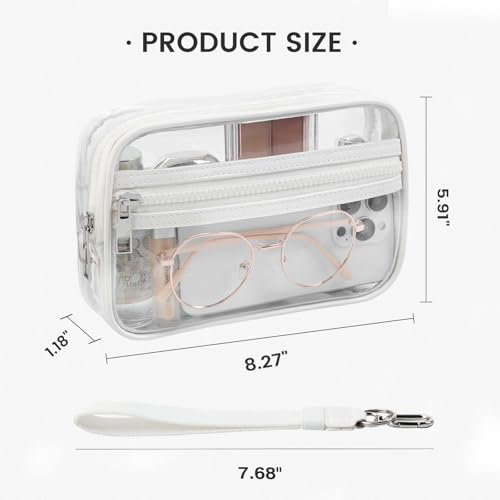 Image of Clear Wristlet Stadium Approved Clear Bag Wallet Transparent Purse for Concerts Sports Events