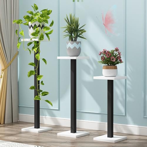 Support à plantes carré noir extérieur et intérieur porte-pot 100x24cm - 3