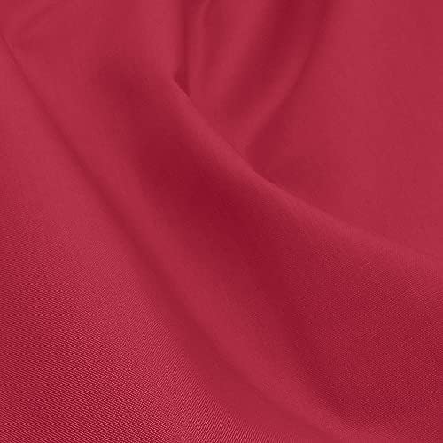 Black (Pre-Cut) Poly-Cotton Fabric by The Metre Material for Sewing Patchwork Quilting Embroidery Dressmaking 112cm Width (1 Metre)