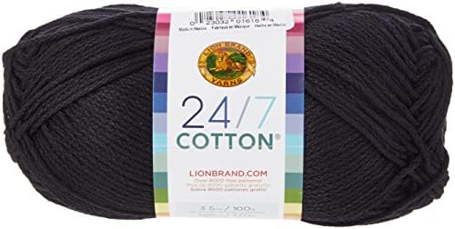 (1 Skein) 24/7 Cotton® Yarn, Black