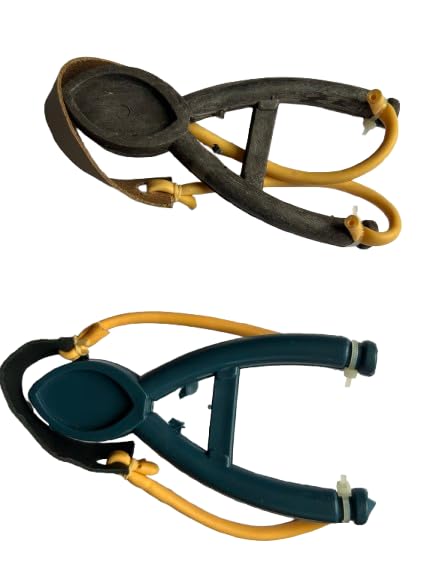 advancedestore Set of 2 Tube Rubber Slingshot, Gulel. Catapult for Sports & Gulel for Outdoor Games Strong Sling Shot Rubber for Perfect Aim. Made in India Product. Color May Vary
