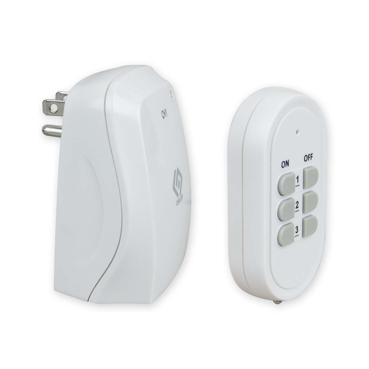 OSKOS Indoor Wireless Remote Control Outlets – 100-Foot RF Range, 3 Receivers & 1 Remote, Expandable Remote Light Switch for Household Appliances, Battery Included, 15A/1/2HP, UL Listed