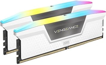 Corsair Vengeance RGB 64GB 2 x 32GB 288-Pin PC RAM DDR5 6400 PC5 51200 Desktop Memory Model CMH64GX5M2N6400C32W