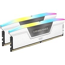 Corsair Vengeance RGB 64GB 2 x 32GB 288-Pin PC RAM DDR5 6400 PC5 51200 Desktop Memory Model CMH64GX5M2N6400C32W