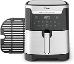 T-fal Air fryer 7-in-1 6.9 QT. XXL, Easy Fry and Grill Flexcook air fryer oven, Programmable, Stainless Steel Finish, Dual Cooking Zones with Die Cast Grill, Recipes App