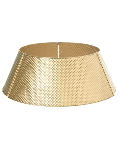 Base de árbol de Navidad de Hierro Tronco Redondo Moderno Accesorios navideños para Interiores Dorado Lapua