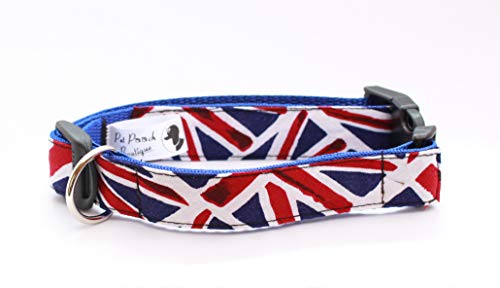 Pet Pooch Boutique Union Jack Dog Collar XL, XL