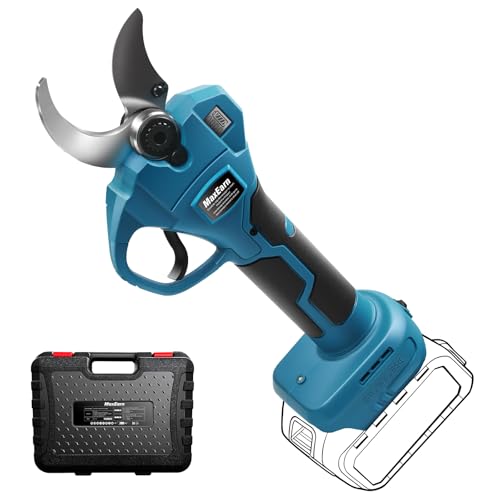 MaxEarn Tijeras de podar con batería para Makita BL-18 V, 40 mm, apertura máxima de 65 mm, batería con motor sin escobillas, pantalla LCD, tijeras para podar árboles (sin batería)