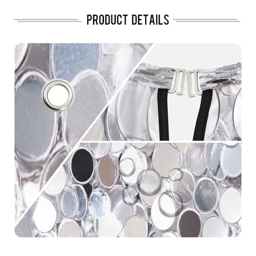 Capa profesional impermeable para corte de cabello con patrón de lentejuelas blancas y cierre ajustable de broche para peluquería y estilismo miniatura 4