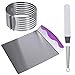 OUYANKA 3pcs Torten Set Tortenheber Edelstahl Tortenring 8,5cm Hoch Tortenschneider Messer Tortenretter für Tortenboden Kuchen Boden Brot Backform Backanfängern und Hobbybäckern(6-8 Zoll)