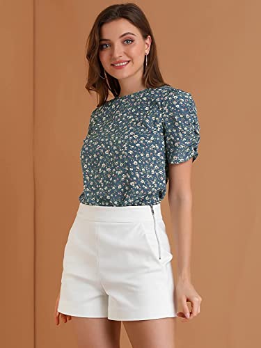Image of TAGAS Women's Floral Puff Sleeves Western Top