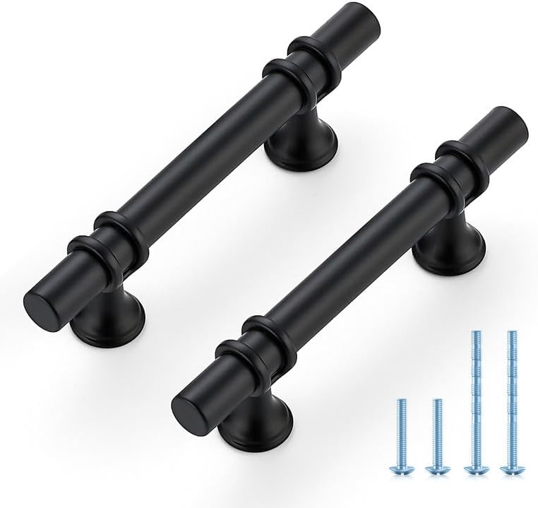 Ravinte Hardware 15 Pack 5 Inch Matte Black Cabinet Pulls Handles Kitchen Cabinet Hardware Dresser Cupboard Handles Drawer Pulls 3 Inch CC