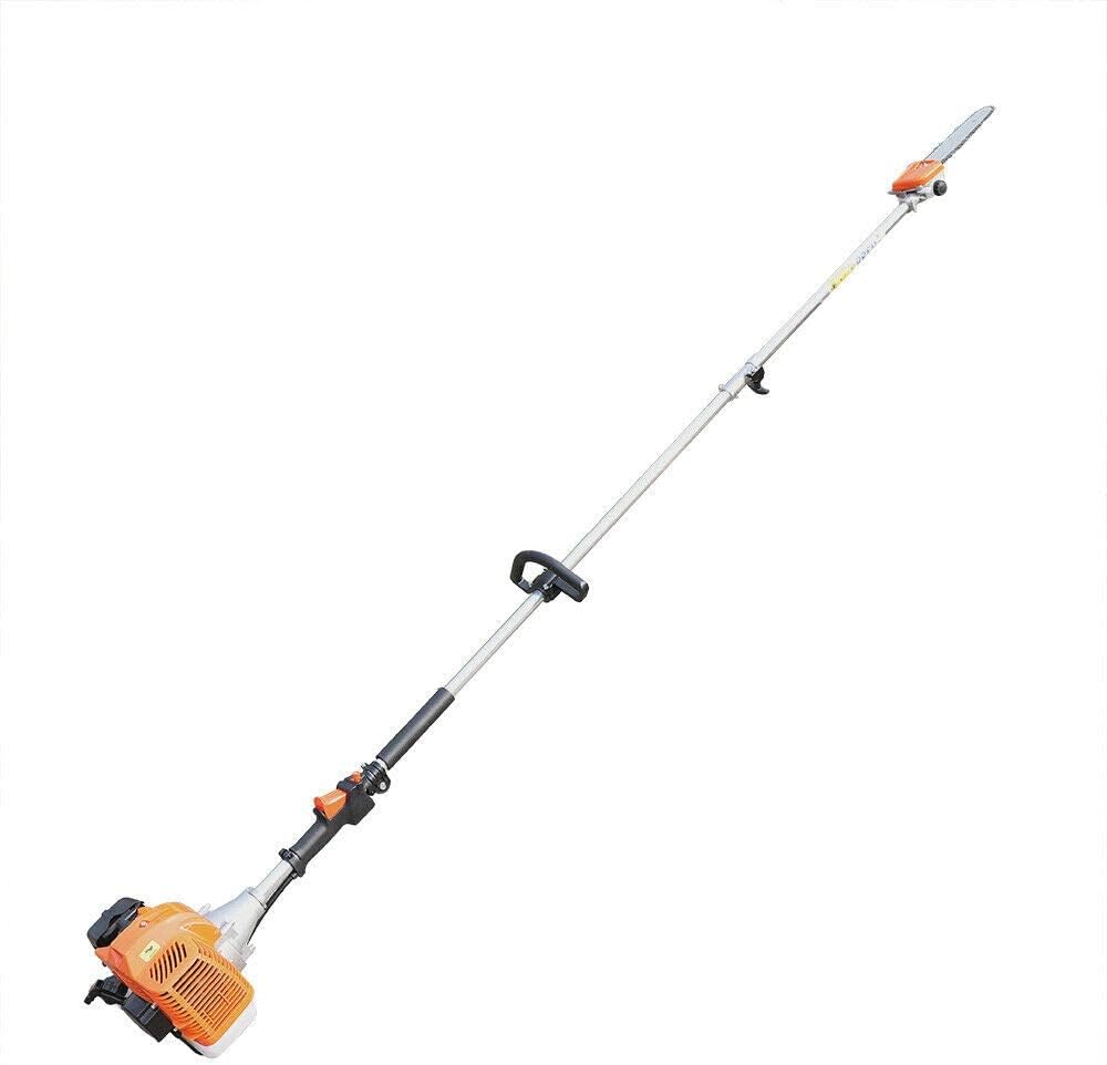 Pole Saw Gas Powered, 52cc 2-Stroke Air Saw Pruning Saws ，90.55"Stretch Retractable Tree Trimmer, Cordless Pole Long Hedge Trimmer Extend Power Gasoline Chainsaw,Pole Saws For Tree Trimming
