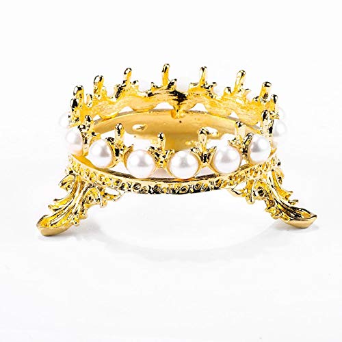 Nail Brushes 1Pc Crown Shape Nail Pen Holder Gold Sliver Retro Metallic Makeup Brush Rest Stand Display Rack Nails Art Manicure Tools - (Color: Gold)