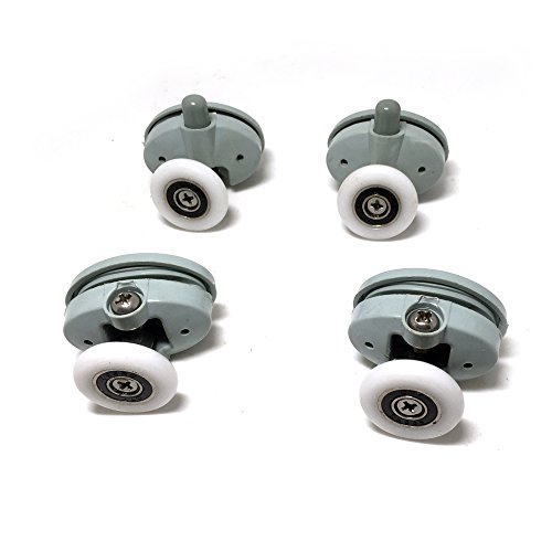 Image of Smooth Set of 8 Single Shower Door ROLLERS /Runners /Wheels 23mm in Diameter