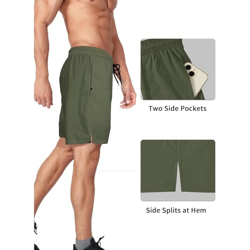 Mens Athletic Shorts 5 Inch Inseam Workout Gym Running Shorts for Men Quick Dry Lightweight Summer Shorts3