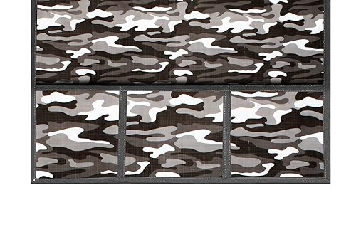 Image of The Furnishing Tree Fridge Top Cover Compatible for Samsung RR23C2F35DX /HL, 215 LTR WxL 71x109 in CM Camouflage Pattern Grey