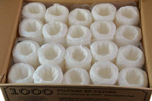 Canfly 1000 Disposable K-Cup Paper Filters For Keurig Single Cup Coffer Filters Compatible With Ekobrew, Ez-Cup And Other Reusable K-Cup Filters (1000) #TOP1