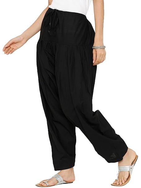 abrav Woman's Readymade Regular Fit Patiala Pants || Solid Cotton Patiala || Cotton Salwar Pants || Loose Fit Punjabi Patiala Pants|| Free Size-picture-45