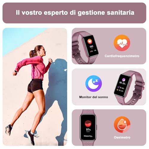 Blackview Smartwatch Uomo Donna,Orologio Fitness Cardiofrequenzimetro 110+ Sportive/SpO2/Sonno/Contapassi, Notifiche Smart Watch Activity Tracker per iOS Android(2 Cinturini) - Immagine 2