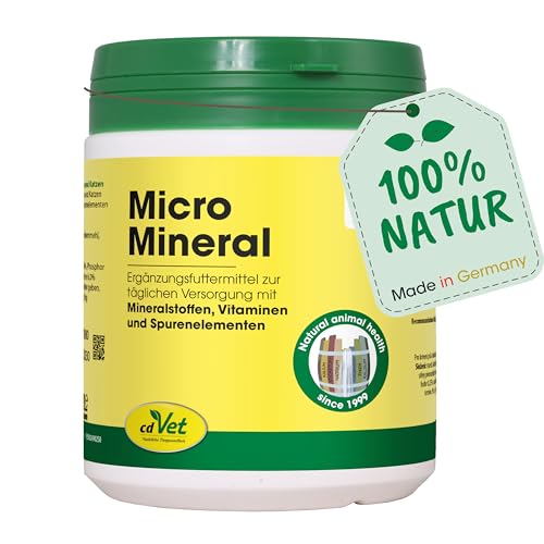 cdVet MicroMineral Hund & Katze 500g - Nahrungsergänzung für Haustiere mit Mineralstoffen und Spurenelementen wie Magnesium und Calcium sowie Vitaminen