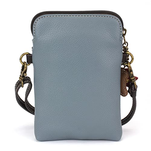 Image of CHALA Dog Collection Cell Phone Crossbody Purse-Women PU Leather /Canvas Multicolor Handbag with Adjustable Strap