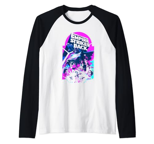 T-shirt raglan Star Wars L'Empire contre-attaque look rétro néon
