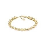Women&apos;s Stainless Steel Gold-Tone Beaded Bracelet
