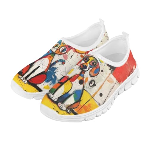 Girls Shoes Kids Walking Shoes Mesh Knit Slip on Sneakers Lightweight Tennis Running School Grade Sneakers2